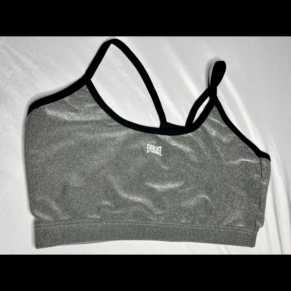 Everlast sports bra xsmall sliver glitter